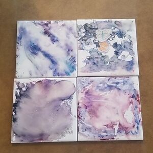 Hand Painted Coasters Set of 4